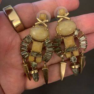Lizzie Fortunato Oasis Earrings, 2012 Desert Collection, Acceptable condition